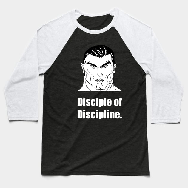 Disciple of Discipline. Baseball T-Shirt by DMcK Designs